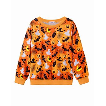Arshiner Toddler Boys Halloween Crewneck Sweatshirt Long Sleeve Pullover Graphic Shirts For Kids