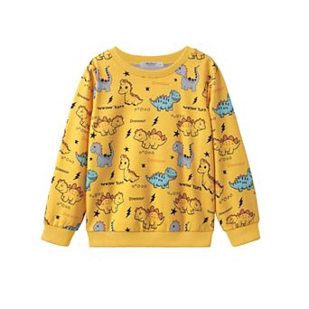 Arshiner Toddler Boys Halloween Crewneck Sweatshirt Long Sleeve Pullover Graphic Shirts For Kids