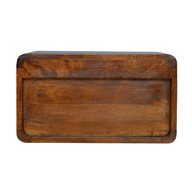 HomeRoots 18" Chestnut Solid Wood One Drawer Floating Nightstand