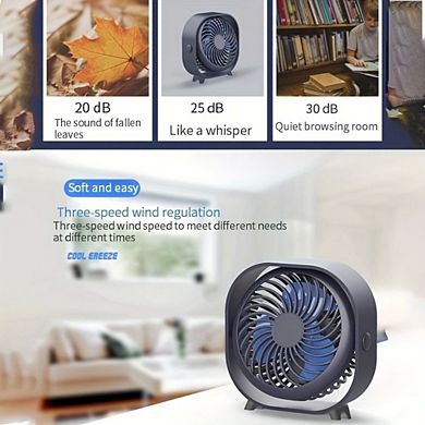 New desktop small fan Rechargeable desktop fan Portable office student dormitory home mini fan