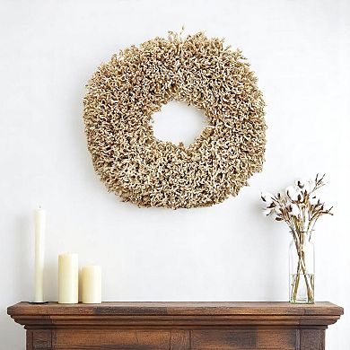 HomeRoots 23" Natural Maize Dried Wreath