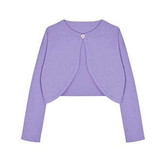 Arshiner Girls Open Front Shrug Cardigan Kids Children Knit Long Sleeve Bolero With Button Closure