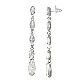 Simply Vera Vera Wang Silver Tone Polished Linear Earrings