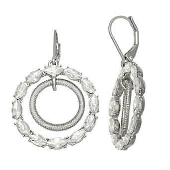 Simply Vera Vera Wang Silver Tone Polished Leverback Earrings