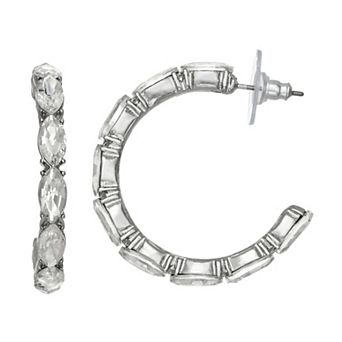 Simply Vera Vera Wang Silver Tone Polished Hoop Earrings