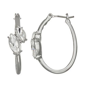 Simply Vera Vera Wang Silver Tone Polished Hoop Earrings