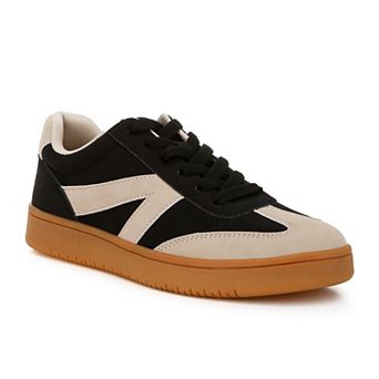 London Rag Zoomer Women's Lace-Up Contrasting Patchwork Sneakers