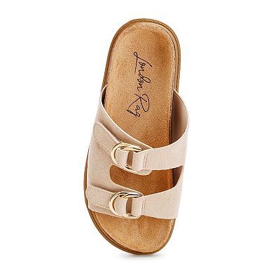 London Rag Totem Women's Cork-Textured Slip-On Sandals