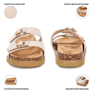 London Rag Totem Women's Cork-Textured Slip-On Sandals