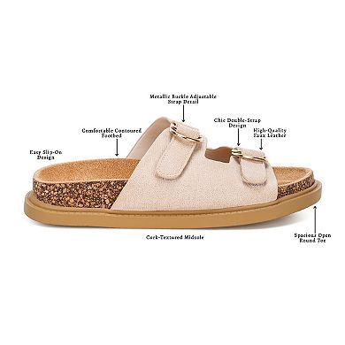 London Rag Totem Women's Cork-Textured Slip-On Sandals