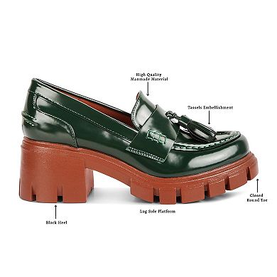 London Rag Jonah Women's Platform Loafers With Tassel Detail