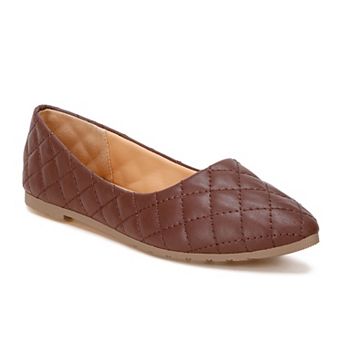 London Rag Rikhani Women's Quilted Ballet Flats