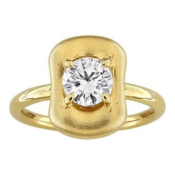 Stella Grace 18k Gold over Sterling Silver Lab-Created Moissanite Ring