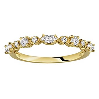 Stella Grace 18k Gold over Sterling Silver Lab-Created Moissanite Ring