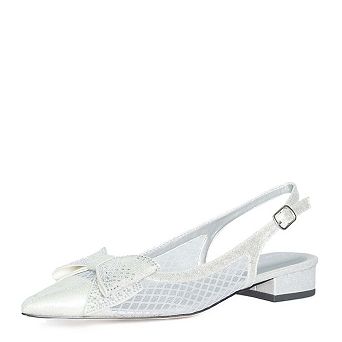Embellished Slingback Low Heel