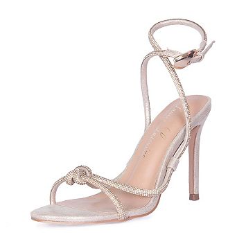 Rhinestone Strappy Heeled Sandal