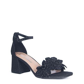 Floral Rhinestone Holiday Heel