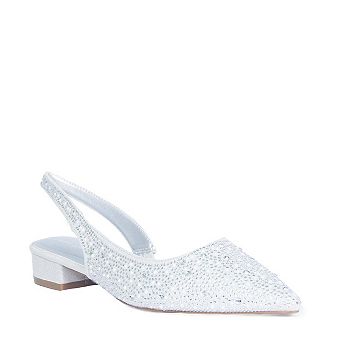Rhinestone Low Heel Holiday Shoe