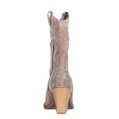 Rhinestone Western Heel