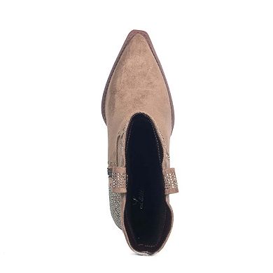 Rhinestone Western Heel