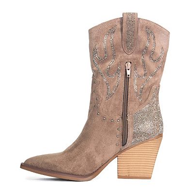 Rhinestone Western Heel