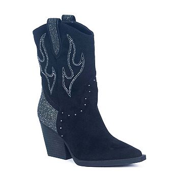 Rhinestone Western Heel