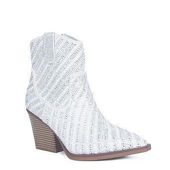 Rhinestone Western Ankle Boot