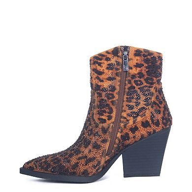 Rhinestone Western Ankle Boot