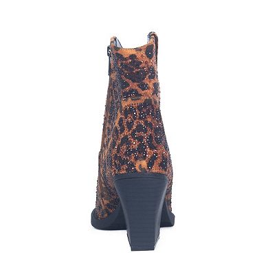 Rhinestone Western Ankle Boot