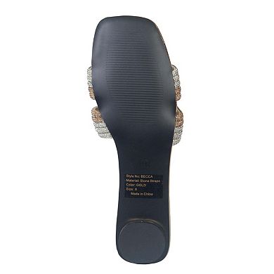 Becca Black Rhinestone Slide