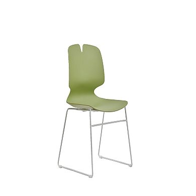 Modern Stacking Office Chairs Set of 4, Polypropylene Ergonomic Desk Chair 180kg Capacity