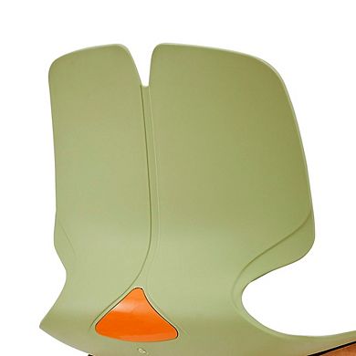 Modern Stacking Office Chairs Set of 4, Polypropylene Ergonomic Desk Chair 180kg Capacity
