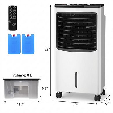 Portable Evaporative Cooler 3 In 1 Indoor Air Conditioner Fan For Home