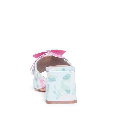 Multi-Color Floral Slide-On Heel