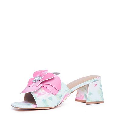Multi-Color Floral Slide-On Heel