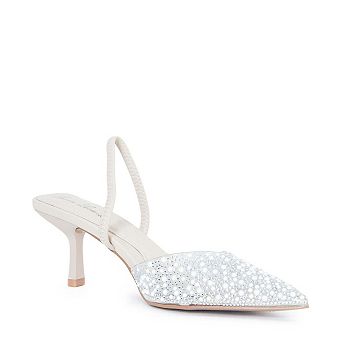 Pointed-Toe Low Heel Slingback