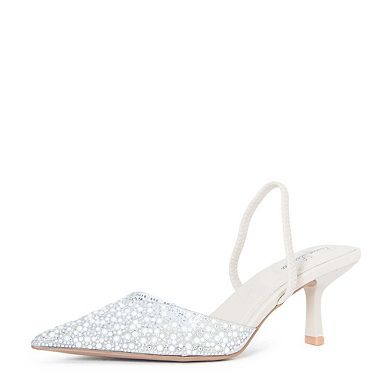 Pointed-Toe Low Heel Slingback