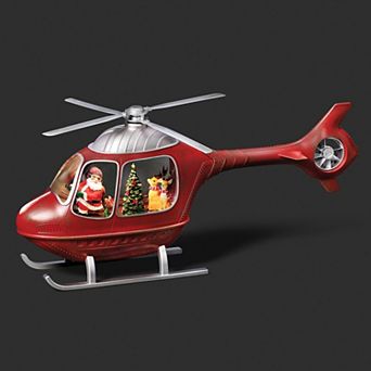 Roman Light-Up Musical Helicopter with Santa Decor