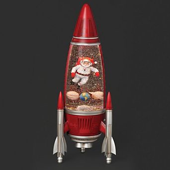 Roman Light-Up Musical Spaceship With Santa Table Decor