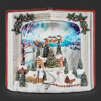 Roman Light-Up Swirl Christmas Book Table Decor