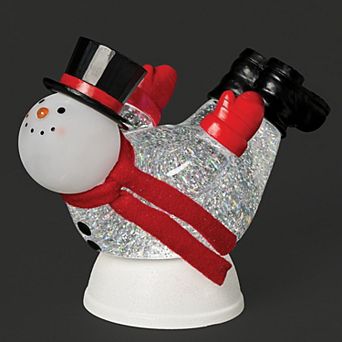 Roman Lighted Swirl Snowman Table Decor