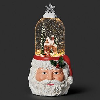 Roman Light-Up Santa Base & Rotating Scene Table Decor