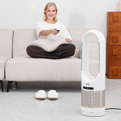 VEVOR Tower Fan Bladeless, 16.4ft/s Velocity Floor Fan that Blows Cold Air