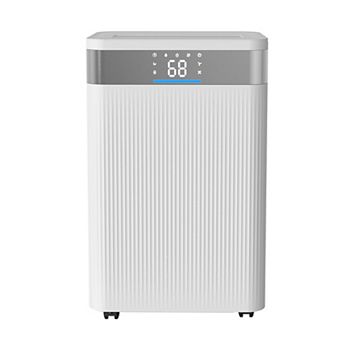 VEVOR 52 Pints Dehumidifier for Home & Basement, Drain Hose for Commercial & Industrial Use,White