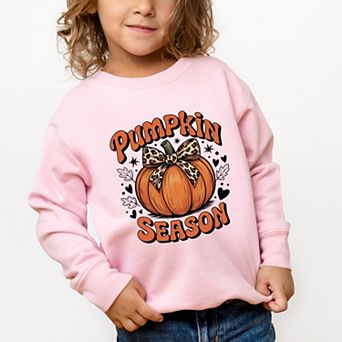 Coquette Pumpkin Season Leopard - Toddler Graphic Sweatshirt