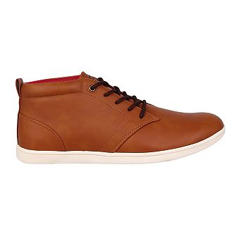 Lee Cooper Mens Finch Faux Leather Flat Chukka Boots