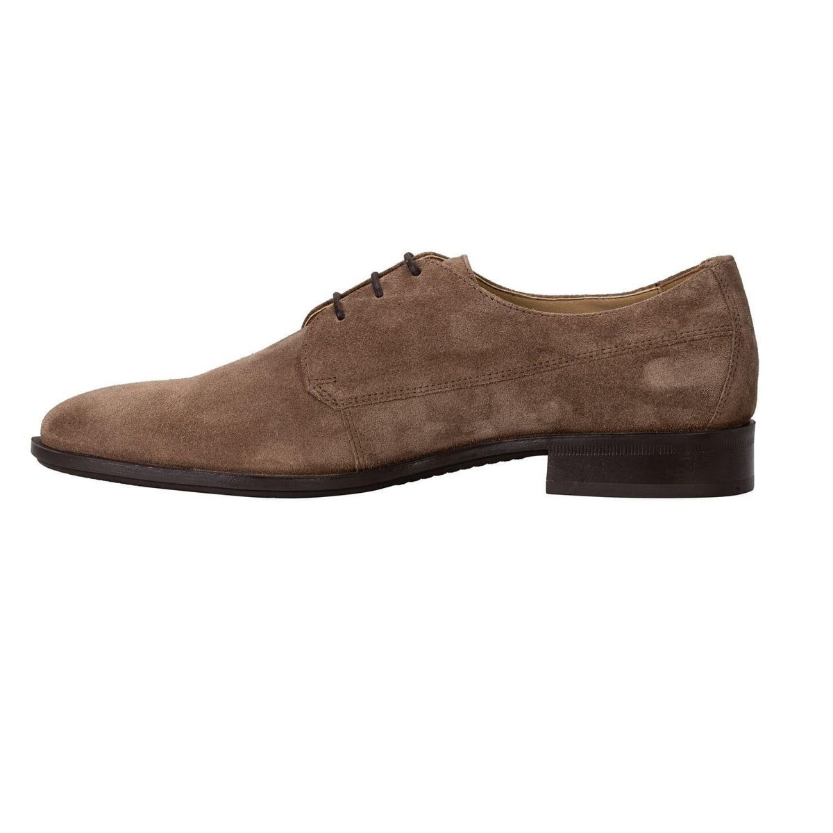 Мужские туфли BOSS Colby Leather Derby, цвет: Тёмный коричневый — фото 3