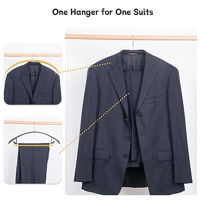 Non Slip PVC Coated Wide Shoulder Hangers for Sweaters Coats Suits