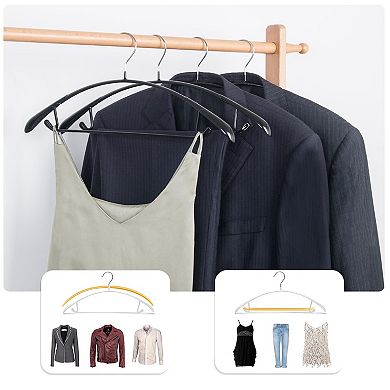 Non Slip PVC Coated Wide Shoulder Hangers for Sweaters Coats Suits