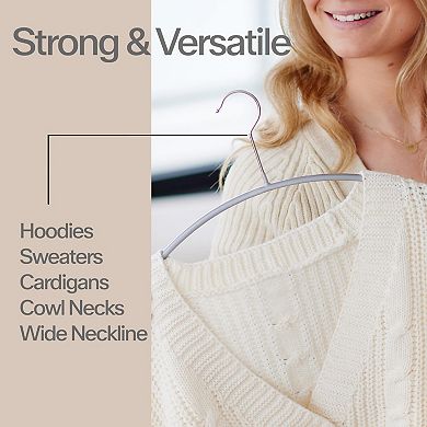 Non-slip Space Saving Clothes Hangers Durable Steel Swivel Hook Preserve Garments